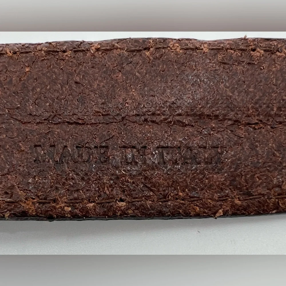 Vintage Vera‎ Pelle Dark Brown Leather Belt 40